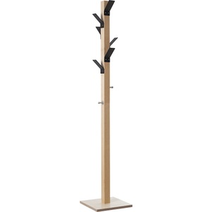 Garderobenständer Massivholz Krone schwarz