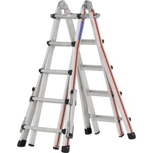 HYMER, HYMER Teleskopleiter SC 80 Telestep, mit ausklappbaren Auslegern und Bolzengelenken 4 x 5 Sprossen, 