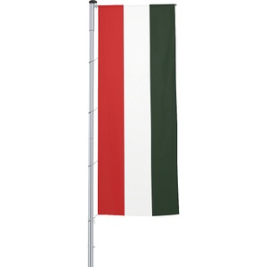 Mannus, Auslegerflagge, Mannus Auslegerflagge/Länder-Fahne, Format 1,2 x 3 m, Ungarn