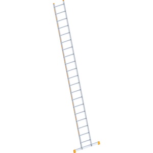 Layher, Layher Alu-Anlegeleiter mit Sprossen, Breite 450 mm 20 Sprossen inkl. Traverse, Layher Alu-Anlegeleiter, mit Sprossen, Breite 450 mm, 20 Sprossen inkl. Traverse