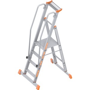 Layher, Layher Alu-Plattformleiter einseitig begehbar, klappbar 4 Stufen, Layher Alu-Podestleiter, einseitig begehbar, klappbar, 4 Stufen