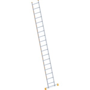 Layher, Layher Alu-Anlegeleiter mit Sprossen, Breite 450 mm 18 Sprossen inkl. Traverse, Layher Alu-Anlegeleiter, mit Sprossen, Breite 450 mm, 18 Sprossen inkl. Traverse