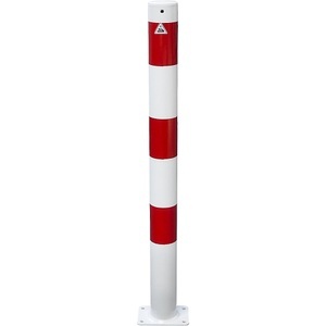 undefined, Absperrpfosten, Ø 76 mm, weiß / rot zum Aufdübeln ohne Öse, Schake Absperrpfosten, Ø 76 mm, weiß / rot, zum Aufdübeln, ohne Öse