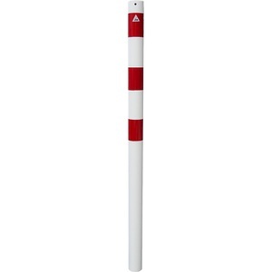 undefined, Absperrpfosten, Ø 76 mm, weiß / rot zum Einbetonieren ohne Öse, Schake Absperrpfosten, Ø 76 mm, weiß / rot, zum Einbetonieren, ohne Öse