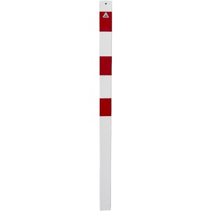 undefined, Absperrpfosten, 70 x 70 mm, weiß / rot zum Einbetonieren ohne Öse, Schake Absperrpfosten, 70 x 70 mm, weiß / rot, zum Einbetonieren, ohne Öse