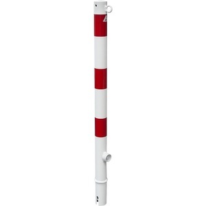 undefined, Absperrpfosten, Ø 60 mm, weiß / rot herausnehmbar mit 1 Öse, Schake Absperrpfosten, Ø 60 mm, weiß / rot, herausnehmbar, mit 1 Öse
