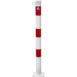 undefined, Absperrpfosten, Ø 60 mm, weiß / rot zum Aufdübeln mit 1 Öse, Schake Absperrpfosten, Ø 60 mm, weiß / rot, zum Aufdübeln, mit 1 Öse