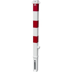 undefined, Absperrpfosten, 70 x 70 mm, weiß / rot herausnehmbar mit 2 Ösen, Schake Absperrpfosten, 70 x 70 mm, weiß / rot, herausnehmbar, mit 2 Ösen