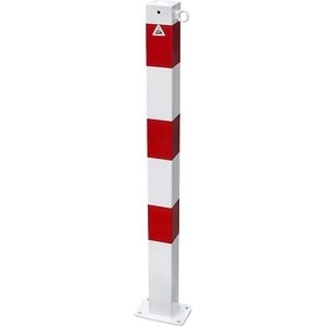 undefined, Absperrpfosten, 70 x 70 mm, weiß / rot zum Aufdübeln mit 1 Öse, Schake Absperrpfosten, 70 x 70 mm, weiß / rot, zum Aufdübeln, mit 1 Öse