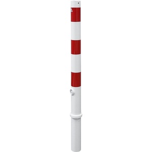 undefined, Absperrpfosten, Ø 76 mm, weiß / rot herausnehmbar ohne Öse, Schake Absperrpfosten, Ø 76 mm, weiß / rot, herausnehmbar, ohne Öse
