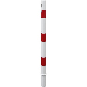undefined, Absperrpfosten, Ø 60 mm, weiß / rot herausnehmbar mit Profilzylinder ohne Öse, Schake Absperrpfosten, Ø 60 mm, weiß / rot, herausnehmbar mit Profilzylinder, ohne Öse