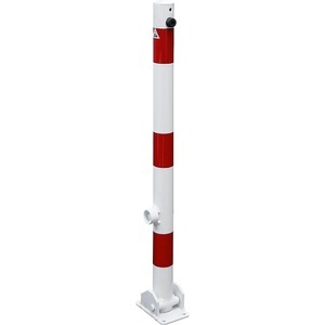undefined, Absperrpfosten, Ø 60 mm, weiß / rot klappbar ohne Öse, Schake Absperrpfosten, Ø 60 mm, weiß / rot, klappbar, ohne Öse