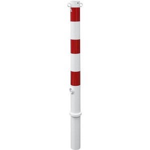 undefined, Absperrpfosten, Ø 76 mm, weiß / rot herausnehmbar mit 2 Ösen, Schake Absperrpfosten, Ø 76 mm, weiß / rot, herausnehmbar, mit 2 Ösen