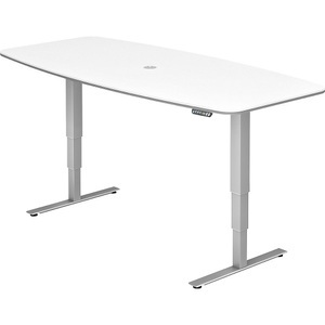 undefined, Konferenztisch, BxT 2200 x 1030 mm elektrisch höhenverstellbar 620 - 1270 mm weiß, Konferenztisch, BxT 2200 x 1030 mm, elektrisch höhenverstellbar 620 - 1270 mm, weiß