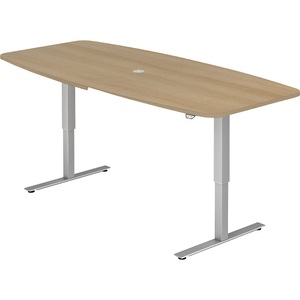 undefined, Konferenztisch, BxT 2200 x 1030 mm elektrisch höhenverstellbar 720 - 1190 mm Eiche-Dekor, Konferenztisch, BxT 2200 x 1030 mm, elektrisch höhenverstellbar 720 - 1190 mm, Eiche-Dekor
