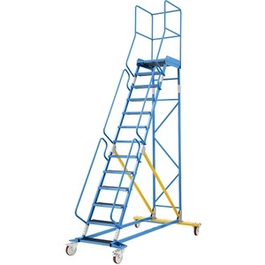EUROKRAFT, EUROKRAFT Mobile Podestleiter PREMIUM Riefengummi-Stufeneinlagen 13 Stufen, eurokraft pro Mobile Podestleiter, Riefengummi-Stufeneinlage, 13 Stufen