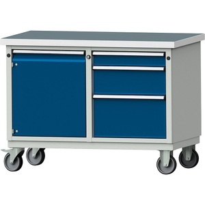 ANKE, ANKE Kompaktwerkbank, BxT 1140 x 650 mm, 1 Schrank, 3 Schubladen, fahrbar, Universalplatte, ANKE Kompaktwerkbank, BxT 1140 x 650 mm, 1 Schrank, 3 Schubladen, fahrbar, Universalplatte