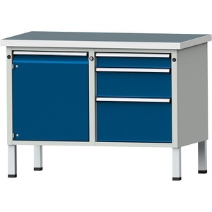 ANKE, ANKE Kompaktwerkbank, BxT 1140 x 650 mm, 1 Schrank, 3 Schubladen, stationär, Universalplatte, ANKE Kompaktwerkbank, BxT 1140 x 650 mm, 1 Schrank, 3 Schubladen, stationär, Universalplatte