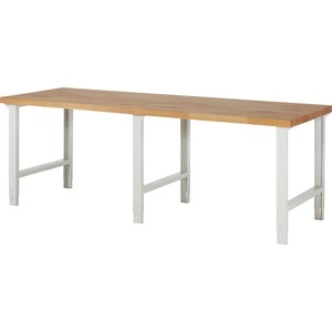 EUROKRAFT, EUROKRAFT Werkbank ohne Unterbau, extrabreit, Tiefe 900 mm Breite 2500 mm, eurokraft pro Werkbank, Baukastensystem Serie 7000, ohne Unterbau, extrabreit, BxT 2500 x 900 mm