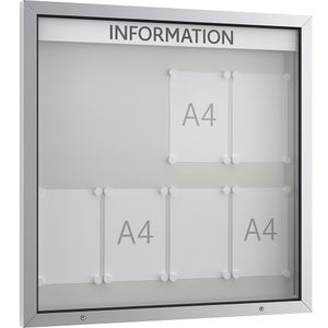 undefined, Schaukasten mit Flügeltür für den Außenbereich, Rahmen eckig 8 x DIN A4, Schaukasten mit Flügeltür, für den Außenbereich, Rahmen eckig, 8 x DIN A4