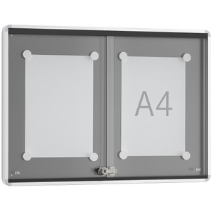 undefined, Schiebetür-Schaukasten, Außentiefe 30 mm, B1 1 x DIN A2 Rahmen gerundet, Schiebetür-Schaukasten, Außentiefe 30 mm, B1, 1 x DIN A2, Rahmen gerundet