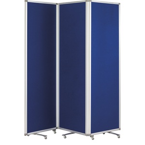 magnetoplan, magnetoplan Präsentationswand faltbar und mobil HxBxT 1800 x 1810 x 370 mm, magnetoplan Präsentationswand Weiß, Blau
