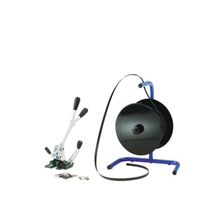 undefined, Umreifungs-Set bestehend aus Spann- und Verschlussgerät, tragbarem Bandabroller, 500 m Band und Verschlusshülsen Bandbreite 13 mm, ratioform Umreifungs-Set, PP-Band, Spann- und Verschlussgerät, tragbarer Abroller, Band, Verschlusshülsen, Bandbreite 13 mm