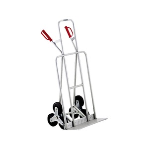 EUROKRAFT, EUROKRAFT Premium-Sackkarre aus Aluminium Treppenkarre Modell XXL: extragroße Schaufel, eurokraft pro Aluminium-Treppensackkarre, Schaufel-BxT 550 x 220 mm, Tragfähigkeit 150 kg