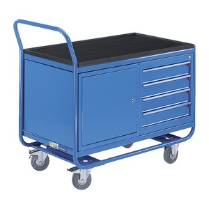 EUROKRAFT, EUROKRAFT Industrie-Tischwagen 1 Schubladenschrank, 1 Stahlblechschrank Vollgummireifen spurlos, eurokraft pro Industrie-Tischwagen, 1 Schubladenschrank, 1 Stahlblechschrank, Vollgummireifen spurlos