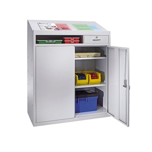 undefined, Werkzeugschrank mit Schreibpult HxBxT 1220 x 915 x 457 mm lichtgrau, ab 3 Stk, eurokraft basic Werkzeugschrank mit Schreibpult, HxBxT 1220 x 915 x 457 mm, lichtgrau, ab 3 Stk