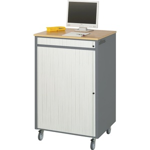 RAU, RAU Computer-Arbeitsplatz HxBxT 1110 x 720 x 660 mm, fahrbar anthrazit-metallic / enzianblau, RAU Computer-Arbeitsplatz, HxBxT 1100 x 720 x 660 mm, fahrbar, anthrazit-metallic / enzianblau