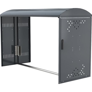 undefined, Fahrradbox Anbauelement mit Bogendach ohne Seitenwand, Fahrradbox, Anbauelement mit Bogendach, ohne Seitenwand