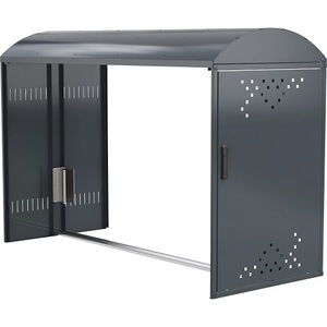 undefined, Fahrradbox Anbauelement mit Bogendach ohne Seitenwand, Fahrradbox, Anbauelement mit Bogendach, ohne Seitenwand