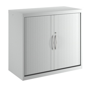 undefined, Rollladenschrank Breite 1000 mm, 2 Fachböden lichtgrau / weißaluminium, stumpf® Rollladenschrank, HxBxT 900 x 1.000 x 500 mm