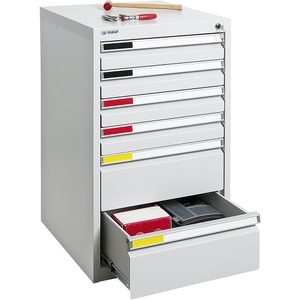 undefined, Schubladenschrank Breite 500 mm, 7 Schubladen lichtgrau, Schubladenschrank, Breite 500 mm, 7 Schubladen, lichtgrau