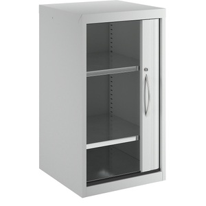 undefined, Rollladenschrank Breite 500 mm, 2 Fachböden lichtgrau / weißaluminium, Rollladenschrank, HxBxT 900 x 500 x 500 mm
