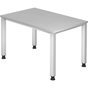 office akktiv, office akktiv RENATUS - Schreibtisch 4-Fuß-Gestell, Breite 1200 mm lichtgrau, 