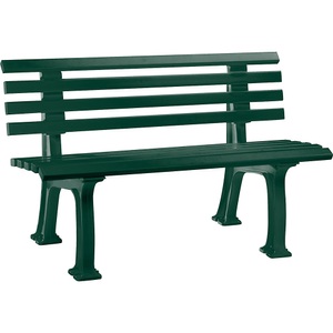 undefined, Parkbank aus Kunststoff mit 9 Leisten Breite 1200 mm, moosgrün, Gartenbank, 2-Sitzer, L 1200 mm, grün