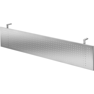 undefined, Sichtblende Lochblech weißaluminium für 1800 mm breite Tische, Sichtblende für Schreibtische, Metall, gelocht, silberfarben einbrennlackiert, B 1800 mm