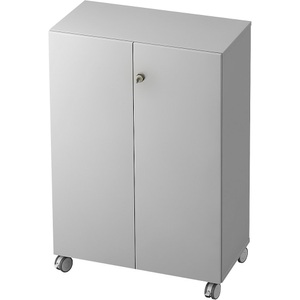 undefined, CONTACT - Aktenschrank 2 Fachböden, mit Rollen lichtgrau, Rollenschrank TOPAS LINE, 3 Ordnerhöhen, Türen abschliessbar, lichtgrau/lichtgrau