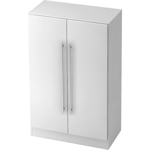 undefined, Aktenschrank Höhe 1270 mm, 2 Fachböden weiß, Hammerbacher Schrank 3FH SG 6550 Weiß 800 x 420 x 1.270 mm