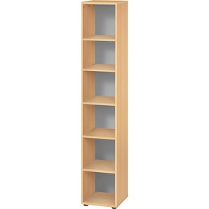 eurokraft pro, eurokraft pro RENATUS - Regal, HxB 2154 x 400 mm, 5 Fachböden, Buche-Dekor, eurokraft pro RENATUS - Regal, HxB 2154 x 400 mm, 5 Fachböden, Buche-Dekor