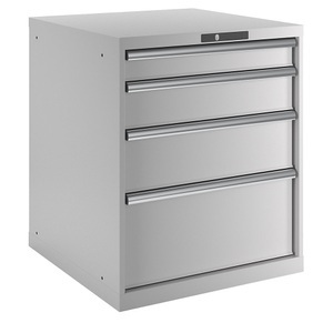 Lista, Lista Schubladenschrank, 4 Schubladen BxTxH 717 x 725 x 850 mm lichtgrau, Schubladentragkraft 75 kg, LISTA Schubladenschrank, 4 Schubladen, BxTxH 717 x 725 x 850 mm, lichtgrau, Schubladentragkraft 75 kg