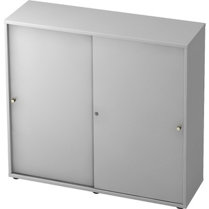 office akktiv, office akktiv ANNY - Schiebetürenschrank 2 Fachböden, Mitteltrennwand lichtgrau / lichtgrau, 