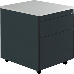 mauser, mauser Schubladencontainer mit Rollen HxT 579 x 600 mm, 1 Materialschub, 1 Hängeregistratur anthrazitgrau / anthrazitgrau / lichtgrau, mauser Schubladencontainer mit Rollen, HxT 579 x 600 mm, 1 Materialschub, 1 Hängeregistratur, anthrazitgrau / anthrazitgrau / lichtgrau