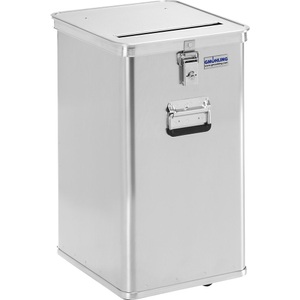Alu-Datenentsorgungsbehälter Außen-LxBxH 435 x 385 x 650 mm mit Einwurfschlitz