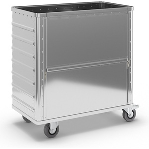 undefined, Alu-Kastenwagen, absenkbare Seitenwand ohne Deckel Volumen 355 l, Alu-Kastenwagen mit halb absenkbarer Wand, 355 Liter