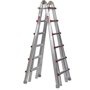 undefined, Teleskop-Klappleiter Steh-, Anlege-, Schiebe- und Treppenleiter in Einem 4 x 6 Sprossen, Teleskop-Klappleiter, Steh-, Anlege-, Schiebe- und Treppenleiter in Einem, 4 x 6 Sprossen