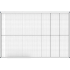 Maul, Maul 6466784 Jahresplantafel Grau Stahl 1500 mm x 1000 mm, MAUL Jahresplaner, 14 Monate