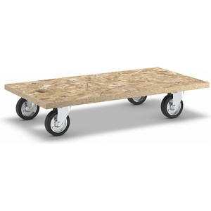 Transportroller aus OSB-Platte, VE 2 Stk rechteckig LxBxH 575 x 300 x 118 mm